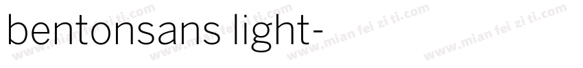 bentonsans light字体转换